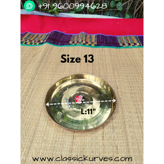 Brass Dinner and Lunch plates / Brass Thali set for serving purpose