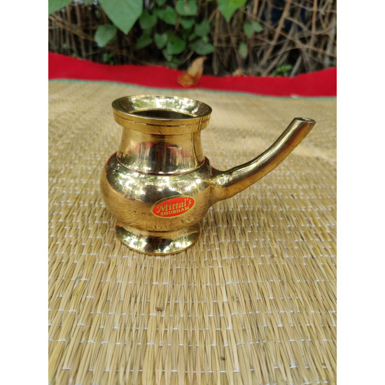 Brass Kindi small /medium / large Brass kamandalu holy water gangajali Lota kalash